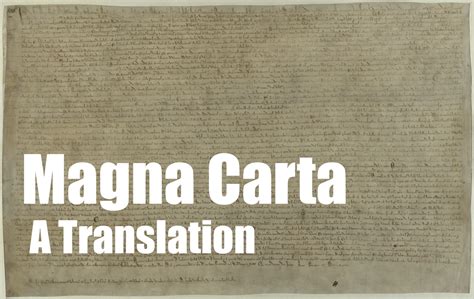 Magna Carta In English