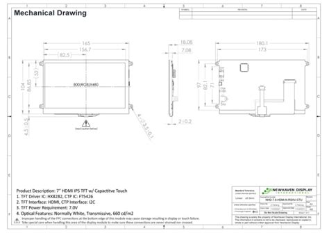 NHD-7.0-HDMI-N-RSXV-CTU NEWHAVEN DISPLAY INTERNATIONAL | NEWHAVEN ...