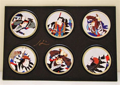 SIGNED Hand Painted 1993 HISASHI OTSUKA 47 Ronin Art Cap Set A with COA ...