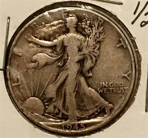 Lot - 1945 US 50c Walking Liberty Silver Half Dollar