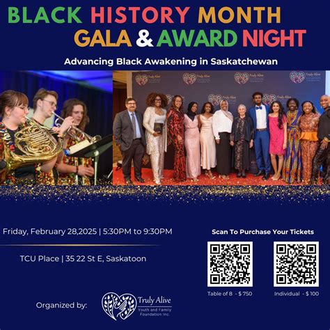 2025 Black History Month Gala & Awards Night, TCU Place, Saskatoon, 28 ...
