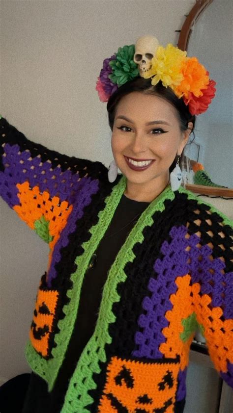 halloween crochet cardigan pattern