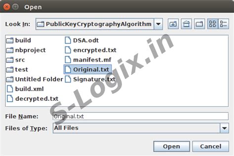 DSA based encrypt and decrypt the Text File using Java | S-Logix