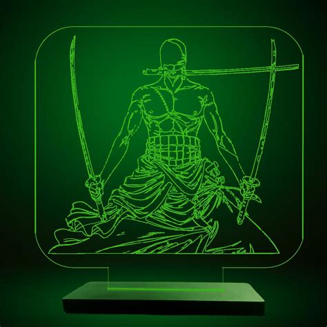 Buy ASWHOLEIDEAS Zoro 3D LED Japan Anime Zoro One Piece Comic Boy ...