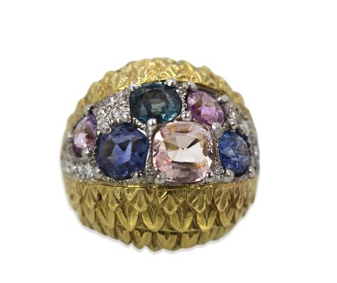 David Webb Fancy Sapphire Bombe Ring – Cris Notti Jewels – crisnottijewels