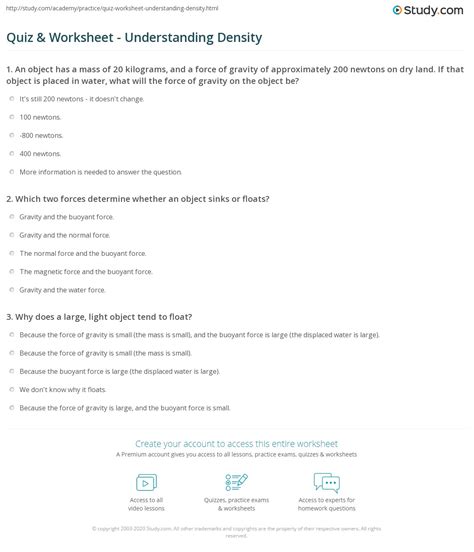 Image result for Relative Density Worksheet