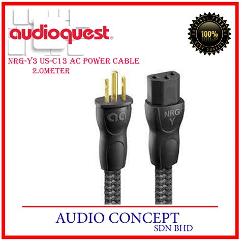 AudioQuest NRG-Y3 US-C13 Ac Power Cable-2.0Meter - Audio Concept