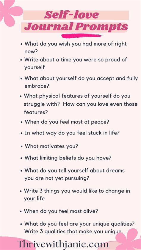 51journal prompts for self love – Artofit