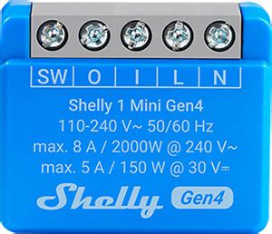 Shelly 1 Mini Gen4 Zigbee Smart Switch Matter WiFi Automated Garage ...