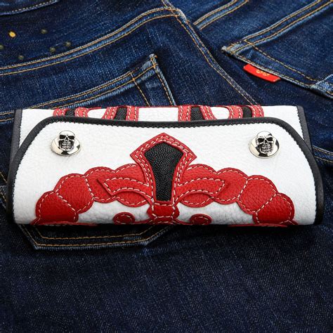 Biker Wallet Red Devil Stingray Leather
