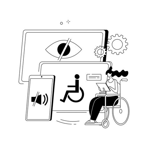 Electronic accessibility abstract concept vector illustration ...