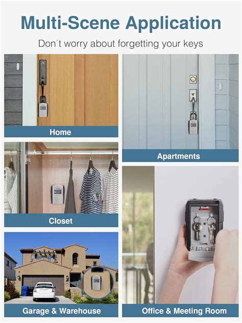 Buy Puroma Key Lock Box Waterproof Combination Lockbox, Resettable Key ...