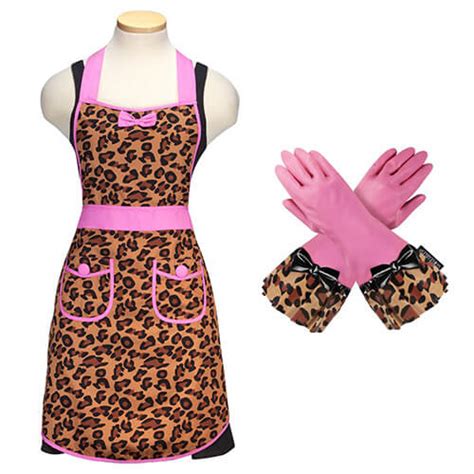 Animal Printed Lenin Kitchen Apron set Online