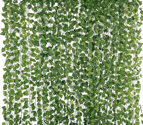 Buy BS AMOR Artificial Creeper Money Plant Leaf Garland | Wall Hanging ...