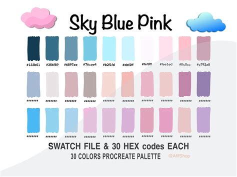 Sky Blue Pink Color Palette, IPad Graphic by AfifShop · Creative Fabrica