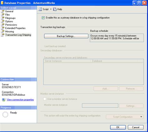 Image result for SQL Server Log Shipping Setup