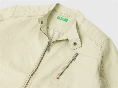 Regular Fit Band Collar Solid Vintage Pu Biker Jacket – United Colors ...