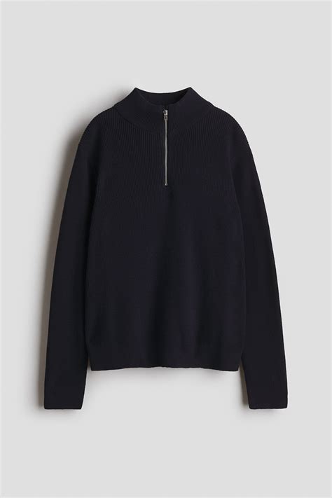 Pull demi-zippé - Bleu marine - ENFANT | H&M BE