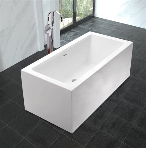 59 Inch Upc Rectangular Deep Soaking Free Standing Bathtub Acrylic ...