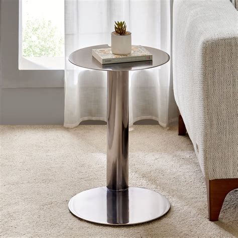 Buy Edge Metal Top Accent Table - Silver from Home Centre at just INR ...