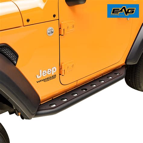 Buy EAG Off-Road Tubular Round Hole Rock Sliders Rock Guard 2 Door Fit ...