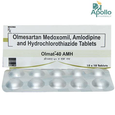 Olmat 40 AMH Tablet 10's Price, Uses, Side Effects, Composition ...
