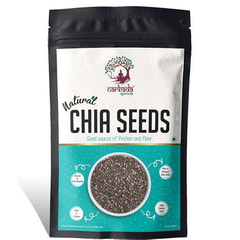 Narbada Ayurveda 100% Natural and Premium Raw Chia Seeds For Eating 100 ...