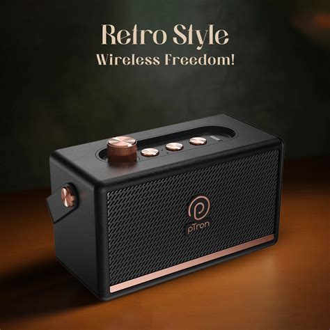 pTron Fusion Pro Retro Signature 20W Bluetooth Speaker with Pristine S ...