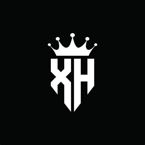 XH logo monogram emblem style with crown shape design template 4284078 ...