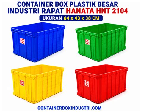 CONTAINER BOX PLASTIK BESAR INDUSTRI RAPAT HANATA HNT 2104 UKURAN ...