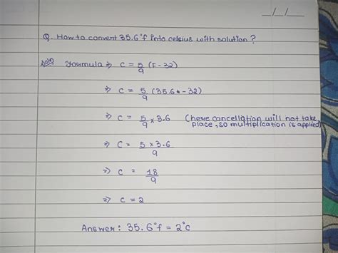 how to convert 35.6°f into celsius with solution - Brainly.in