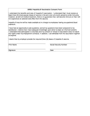Fillable Online brsu BRSU Hepatitis B Vaccination Consent Form - brsu ...