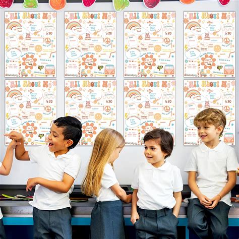 Chunnin 40Pcs Groovy Read All About Me Posters For India | Ubuy