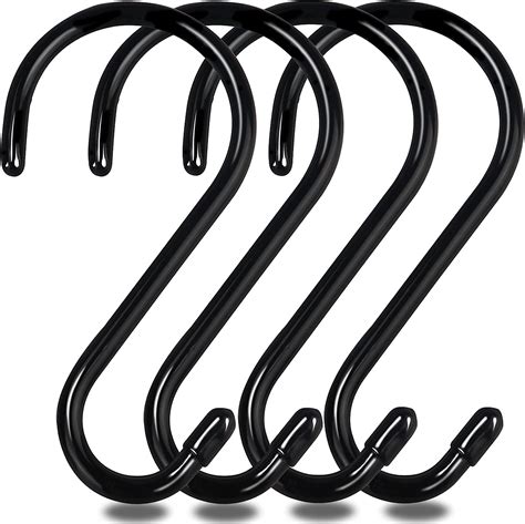 Buy DINGEE 6 Inch Rubber Coated Heavy Duty S Hooks,Large Metal Strong ...