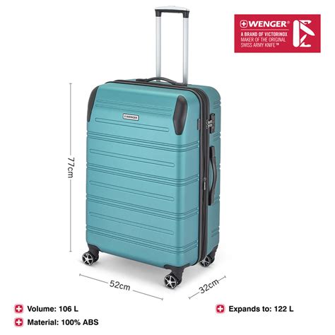Wenger Static-Pro Large Hardside Suitcase, 106 Litres, Teal, Swiss des