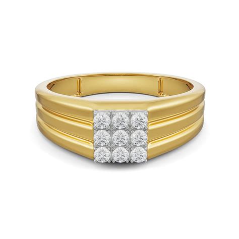 Buy Quadret Diamond Band for Men Online at Emori in 9KT