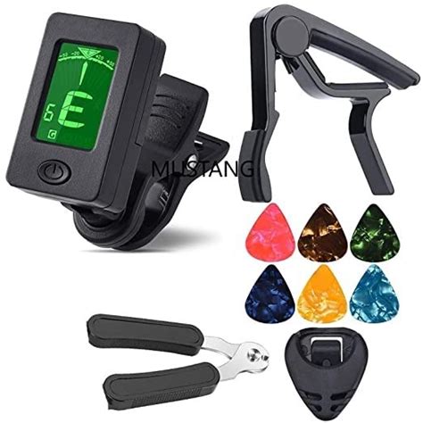 Mustang Tuner Clip-on Tuner Digital Electronic Tuner Guitar Capo Guitar ...