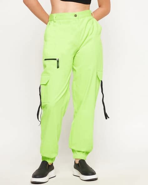Buy WINERED High-Rise Cargo Trousers with Zip-Closure Pocket | AJIO