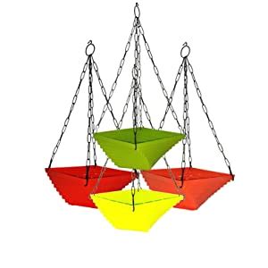 Go Hooked Gardening Hanging Pots | Twister Hanging Planter (Multicolor ...