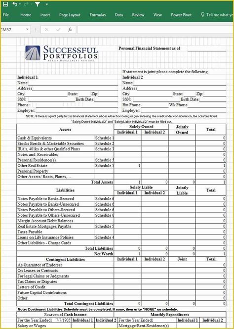 Image result for Blank Financial Statement Excel