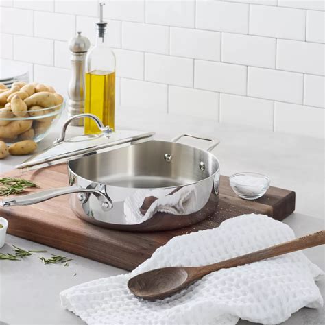 Sur La Table Signature Stainless Steel Sauté Pan, 4 qt. | Sur La Table