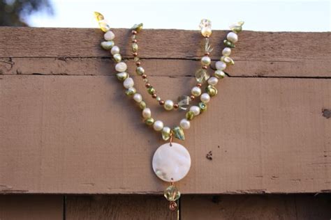 Shells & Pearls Necklace by CharmPartiesbyLKD on Etsy