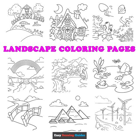 Landscape Coloring Pages 的图像结果
