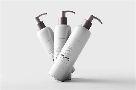 6 Tall Pump Bottles Mockups in Varied Sights Free Download | Resource Boy
