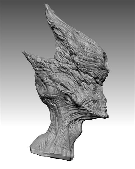 Alien Head 3D Model 的图像结果