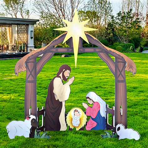 Home Depot Outdoor Nativity Scene Outdoor Christmas Decorations The