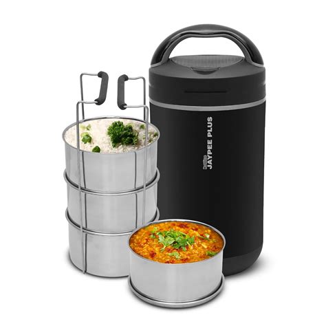 Buy Jaypee Plus Hottline 4-320X4 ml Stainless Steel Electric Lunch Box ...