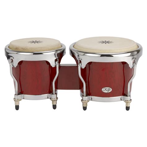 Buy Natal NFU67R-HC Natural Wood Bongos Chrome Hardware, Red Gloss ...