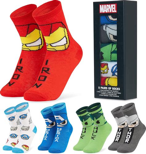 Marvel Children's socks, 5 pairs of Avengers Spiderman socks, fantasy ...