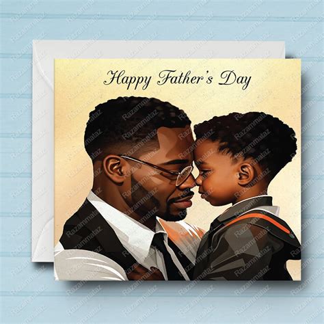 Black Father's Day Card U - Etsy